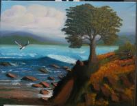 Seascape - Rocky Shore - Ocean Scene - Oil On Canvas