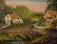 Landscape - Country Cottages - Oil On Canvas